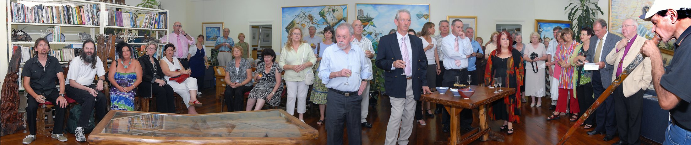 2009 Guests Including Newcastle Lord Mayor John Tate At The Opening Of Davson Arts Museum Newcastle