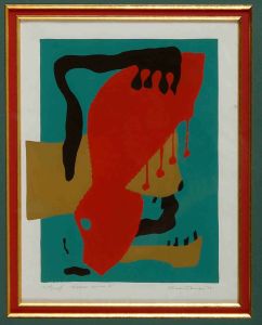 1973 Herbert Visiting B Silk Screen Print On Paper