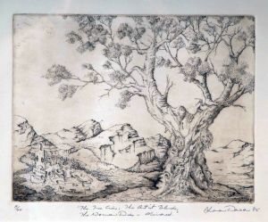 1985 The Tree Cries Mirrored Etching On Rag Paper