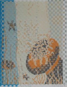 1987 89 Fish For The Fishing Woven Silk Screen Prints