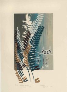 1989 Conversation With A Fern Silk Screen Print On Rag Paper