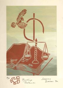 1990 Finding Balance Silk Screen Print On Rag Paper