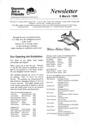 1995 - 3 Mar 8 - Davson Art And Friends - Newsletter 1240x900